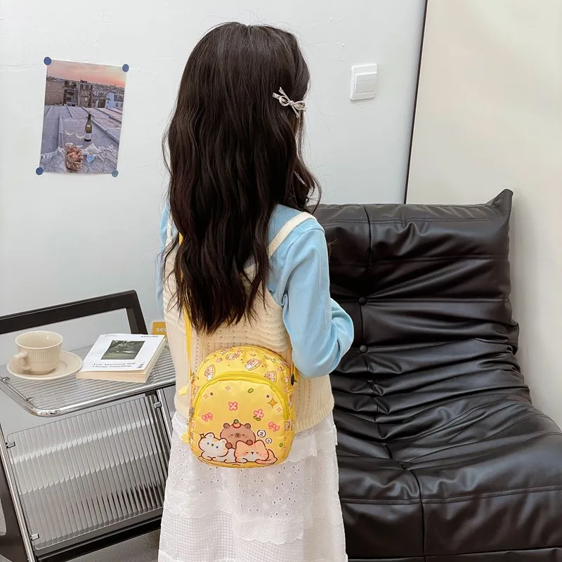 Kid'S Nylon Cartoon Capybara Cute Square Zipper Crossbody Bag display picture 52