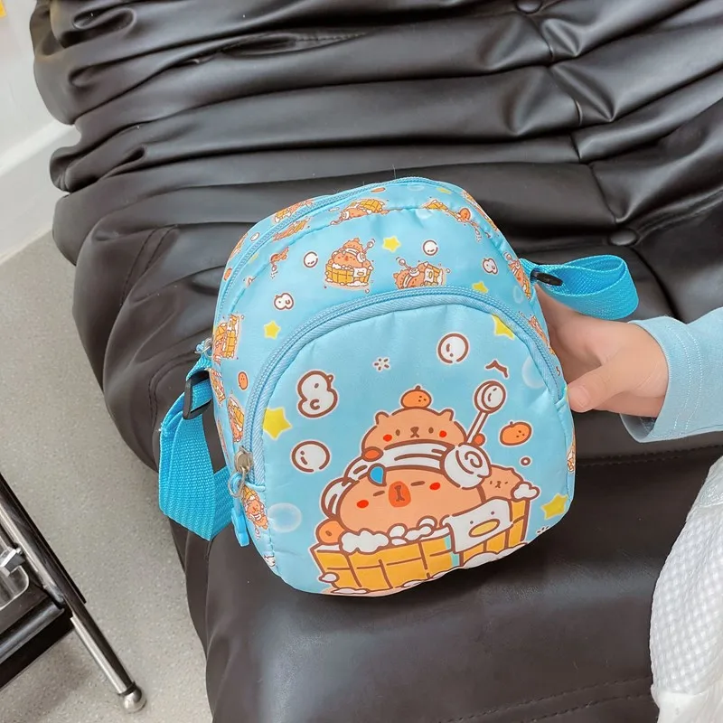 Kid'S Nylon Cartoon Capybara Cute Square Zipper Crossbody Bag display picture 53