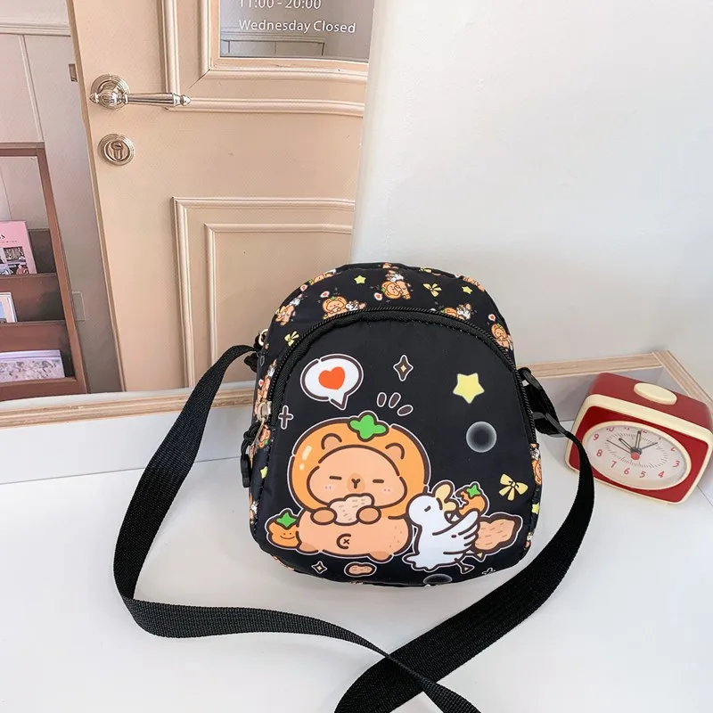 Kid'S Nylon Cartoon Capybara Cute Square Zipper Crossbody Bag display picture 47