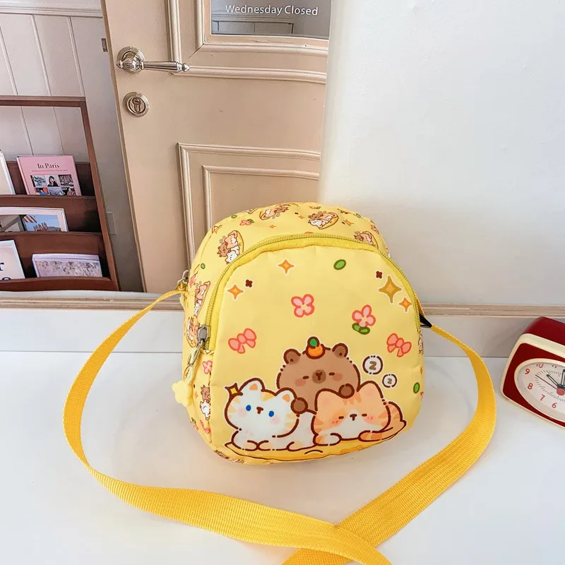 Kid'S Nylon Cartoon Capybara Cute Square Zipper Crossbody Bag display picture 77