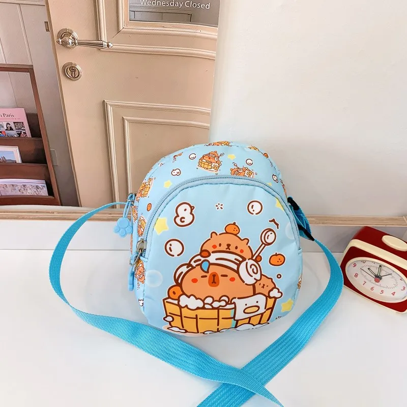 Kid'S Nylon Cartoon Capybara Cute Square Zipper Crossbody Bag display picture 36