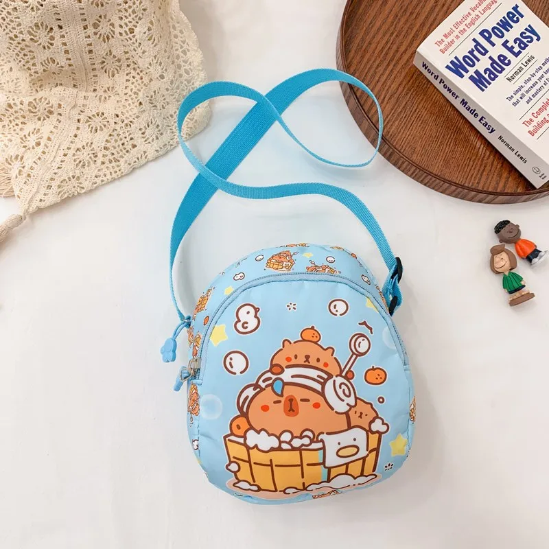 Kid'S Nylon Cartoon Capybara Cute Square Zipper Crossbody Bag display picture 57