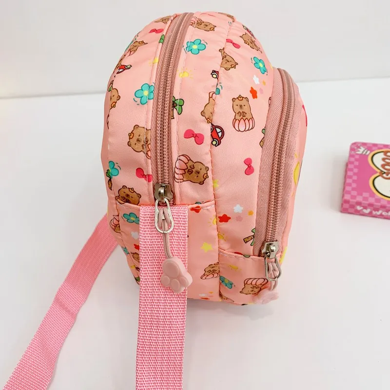 Kid'S Nylon Cartoon Capybara Cute Square Zipper Crossbody Bag display picture 70