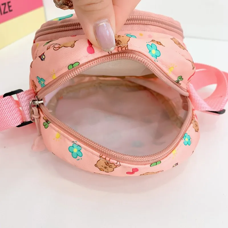 Kid'S Nylon Cartoon Capybara Cute Square Zipper Crossbody Bag display picture 76