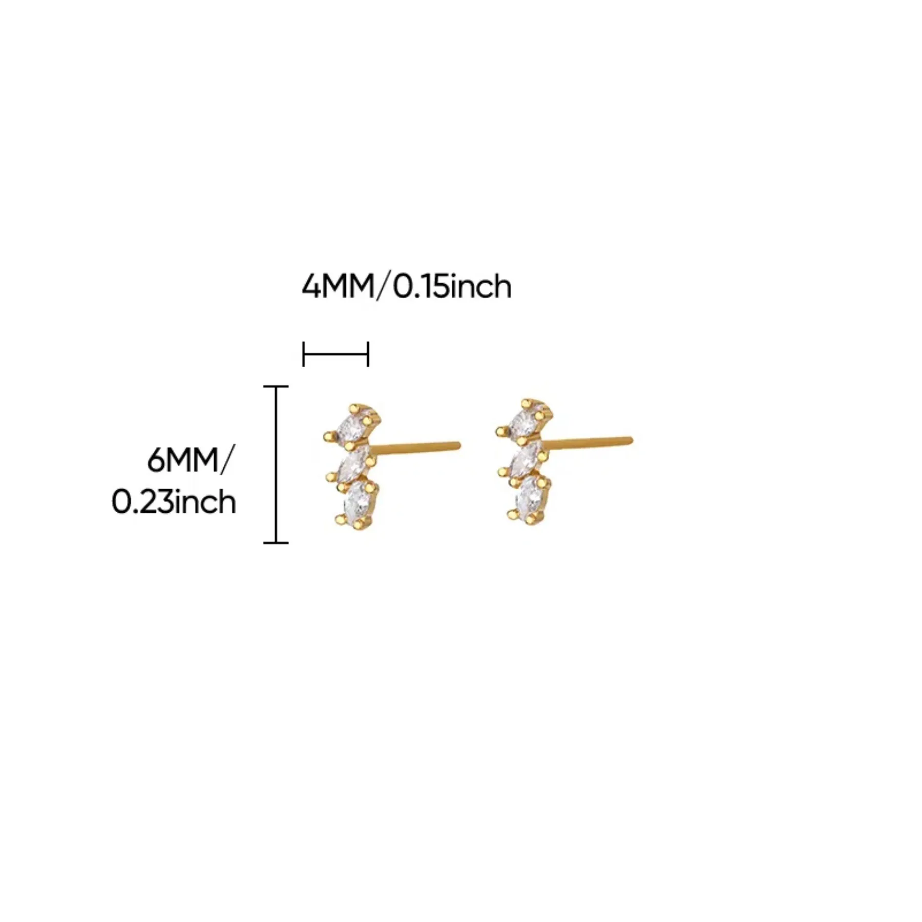 1 Pair Simple Style Geometric 304 Stainless Steel Ear Studs display picture 3