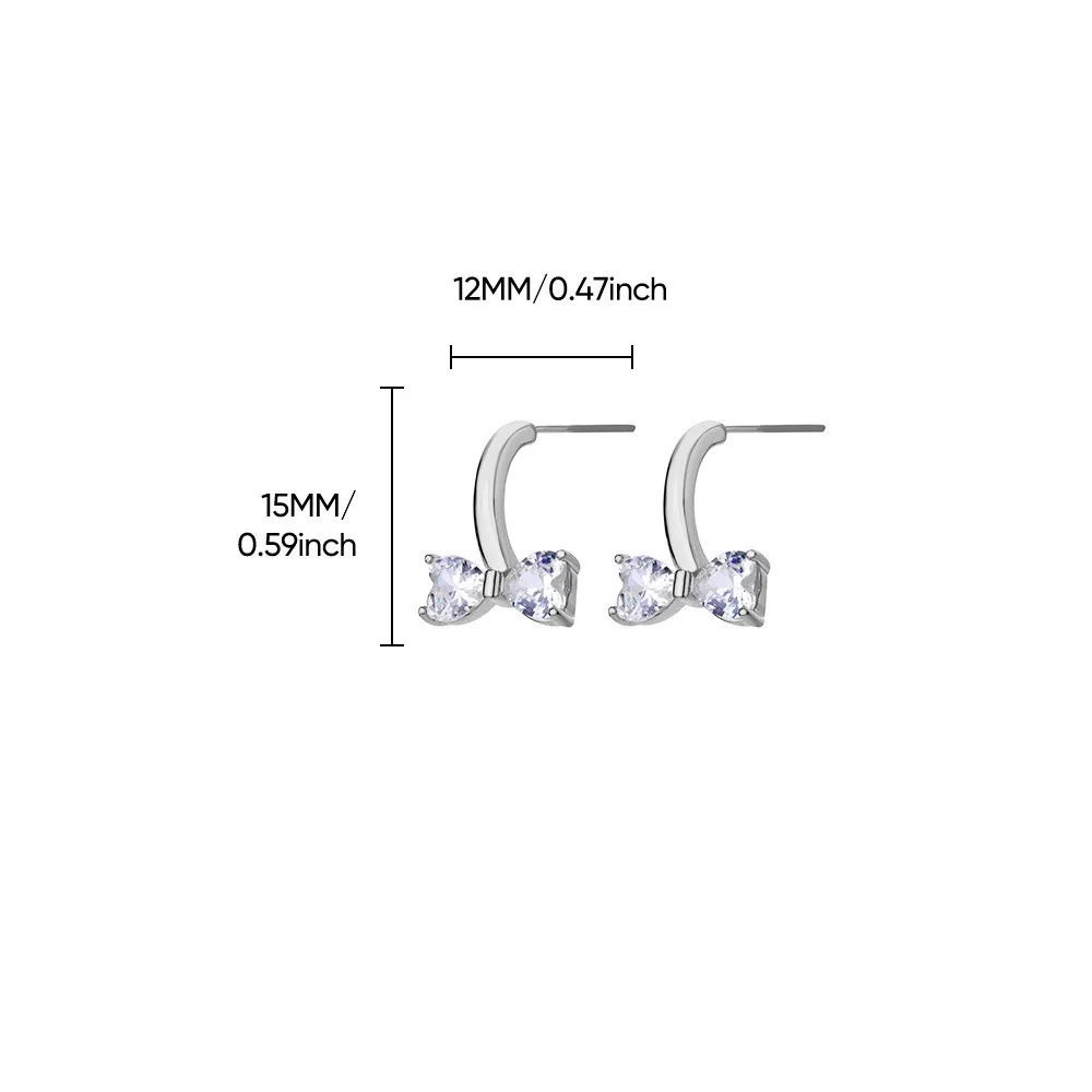 1 Pair Simple Style Geometric 304 Stainless Steel Ear Studs display picture 1