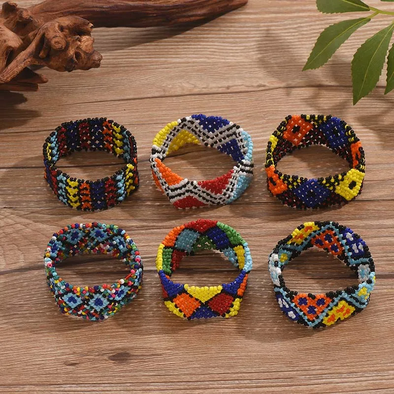 Vacation Classic Style Geometric Glass Glass Round Women's Bracelets display picture 7