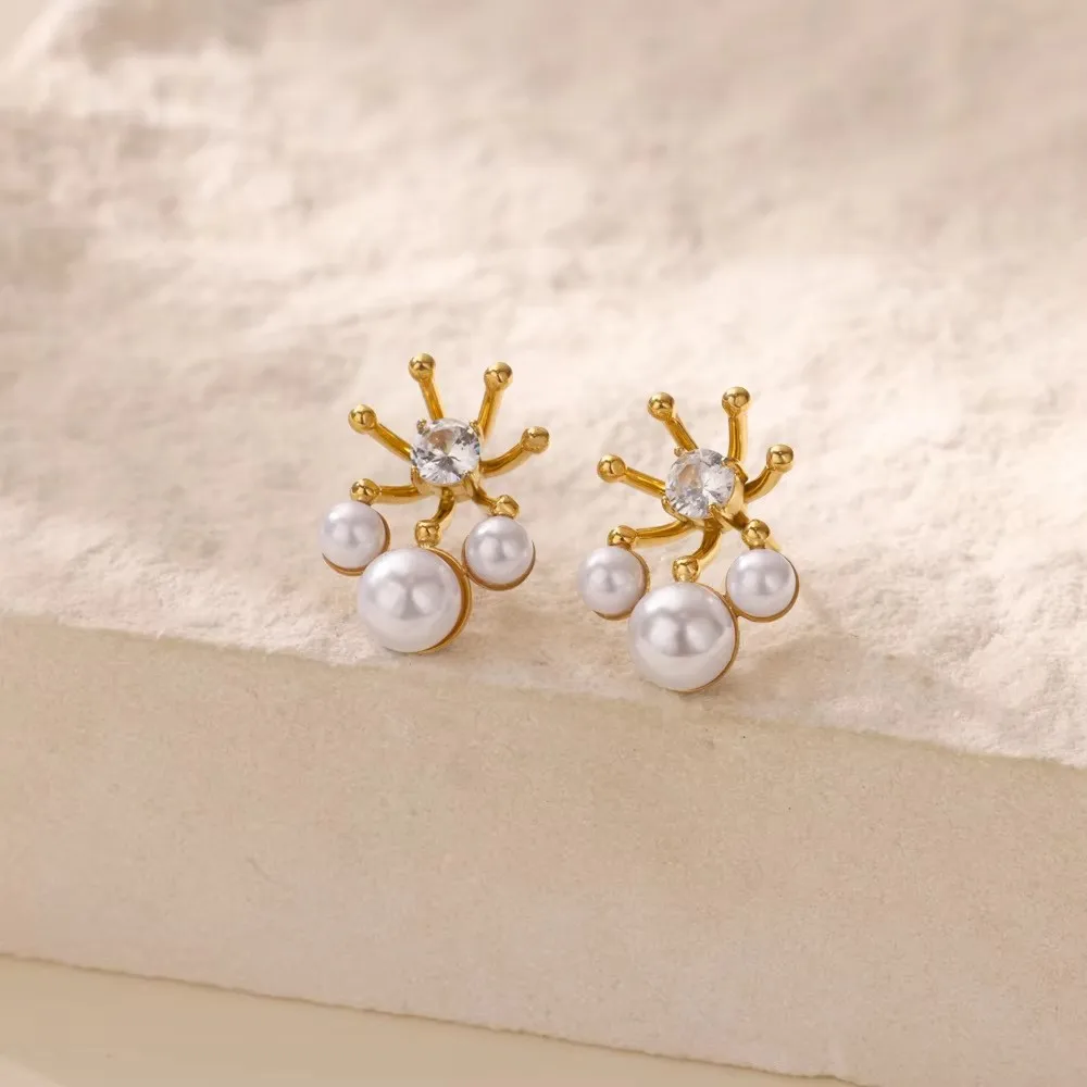 1 Pair Simple Style Geometric 304 Stainless Steel Ear Studs display picture 9