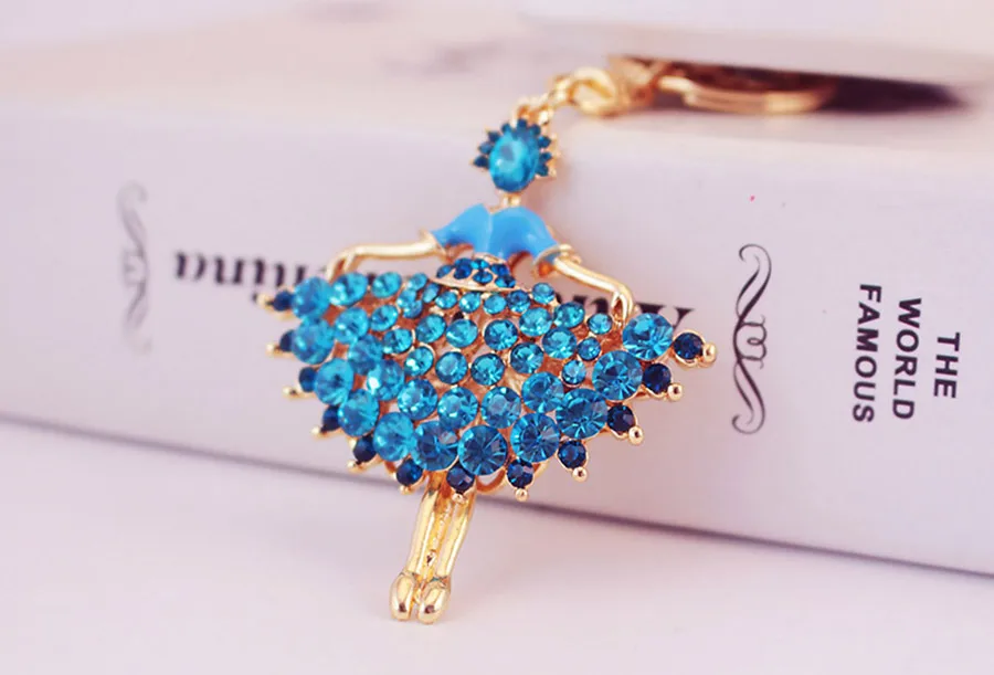 1 Piece Sweet Simple Style Solid Color Alloy Inlay Rhinestones Unisex Keychain display picture 9