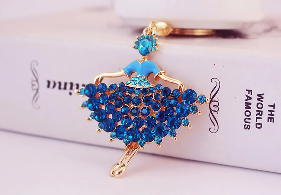 1 Piece Sweet Simple Style Solid Color Alloy Inlay Rhinestones Unisex Keychain display picture 7