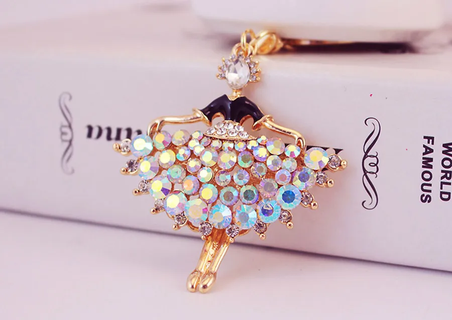 1 Piece Sweet Simple Style Solid Color Alloy Inlay Rhinestones Unisex Keychain display picture 5