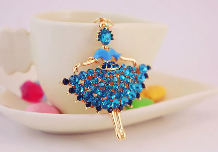 1 Piece Sweet Simple Style Solid Color Alloy Inlay Rhinestones Unisex Keychain display picture 8