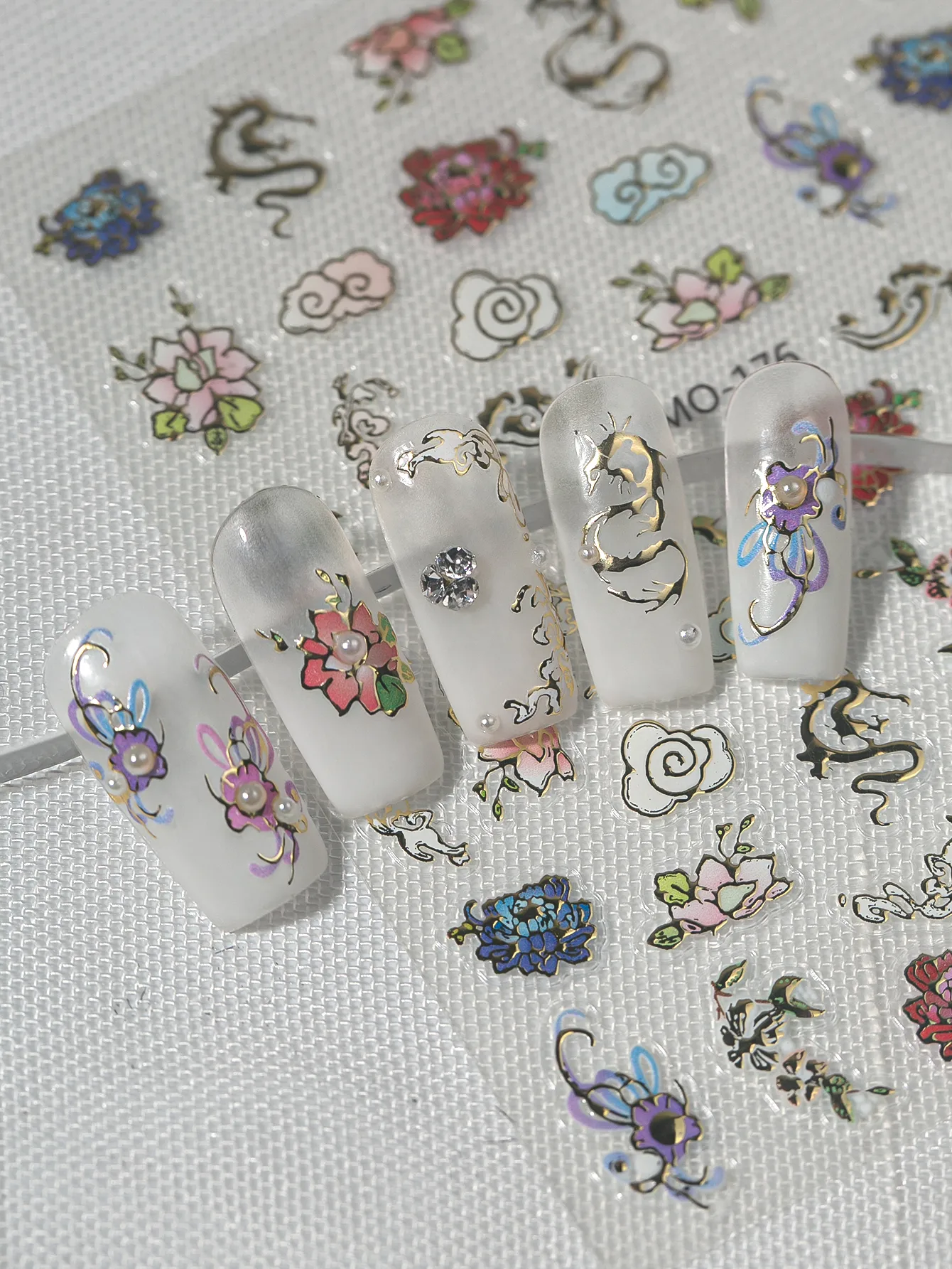 IG Style Shiny Flower Nail Stickers Nail Decoration Accessories display picture 5