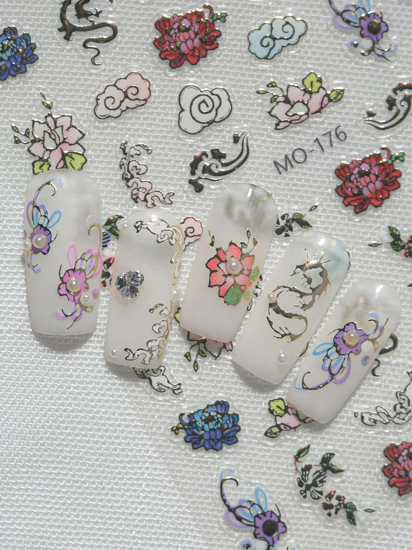 IG Style Shiny Flower Nail Stickers Nail Decoration Accessories display picture 1