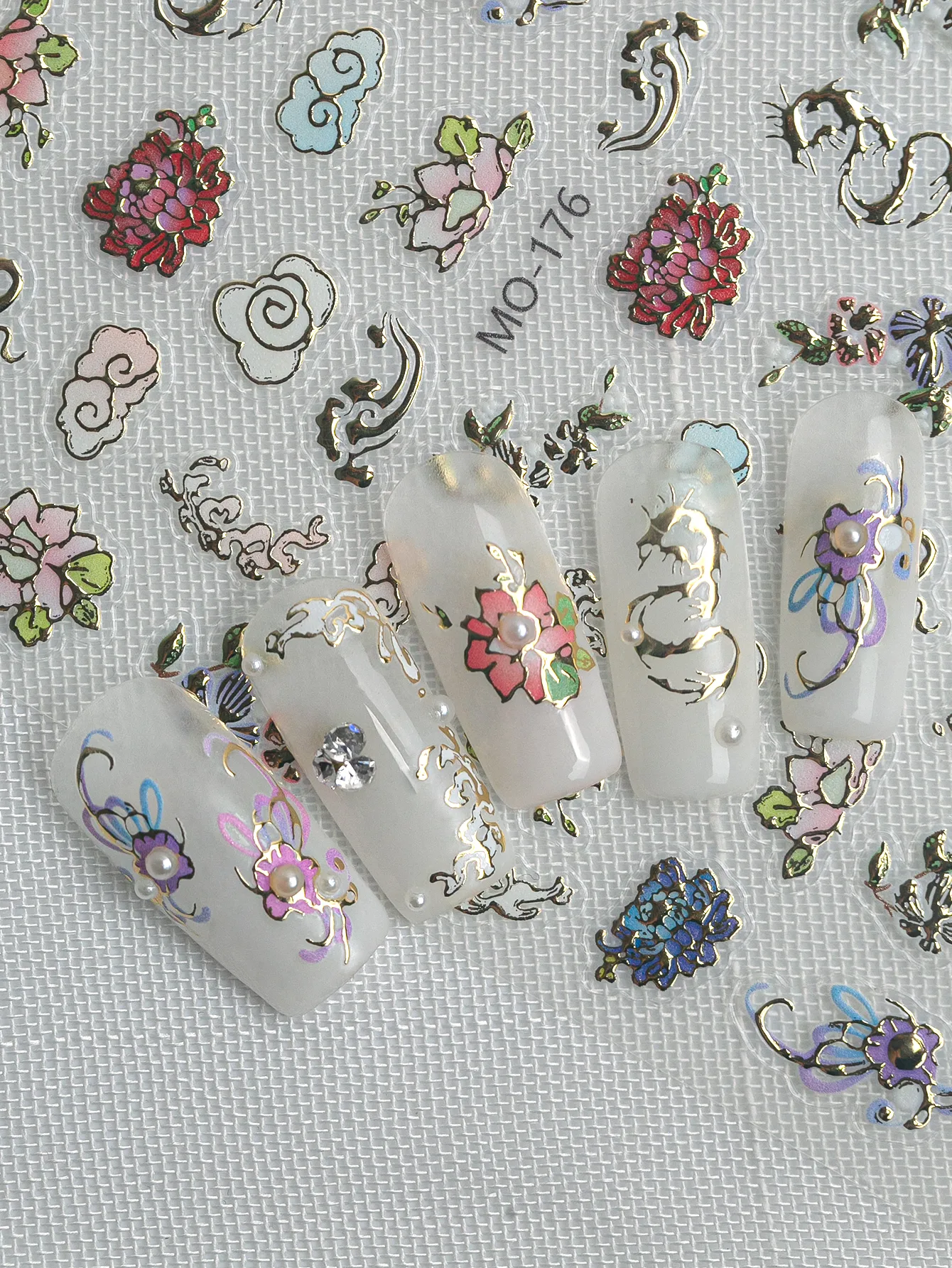 IG Style Shiny Flower Nail Stickers Nail Decoration Accessories display picture 2