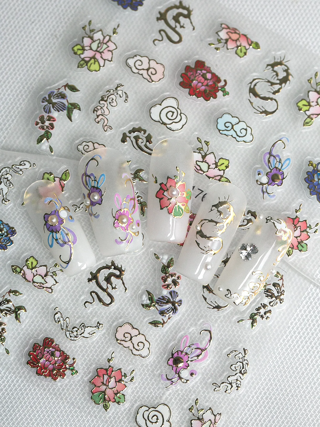 IG Style Shiny Flower Nail Stickers Nail Decoration Accessories display picture 6