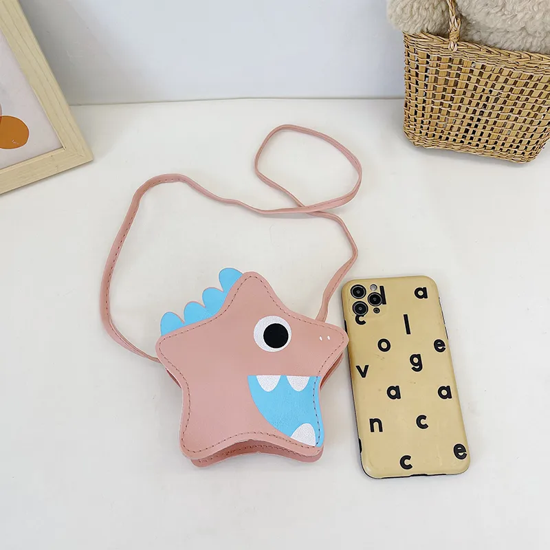 Kid'S Pu Leather Cartoon Cute Pentagram Zipper Crossbody Bag display picture 28