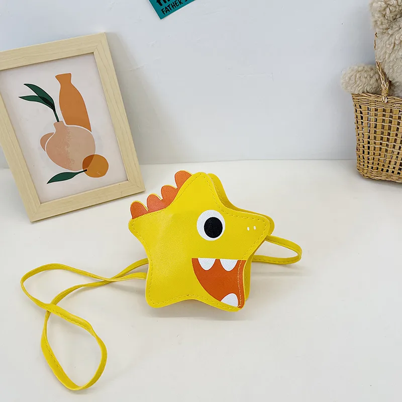 Kid'S Pu Leather Cartoon Cute Pentagram Zipper Crossbody Bag display picture 25