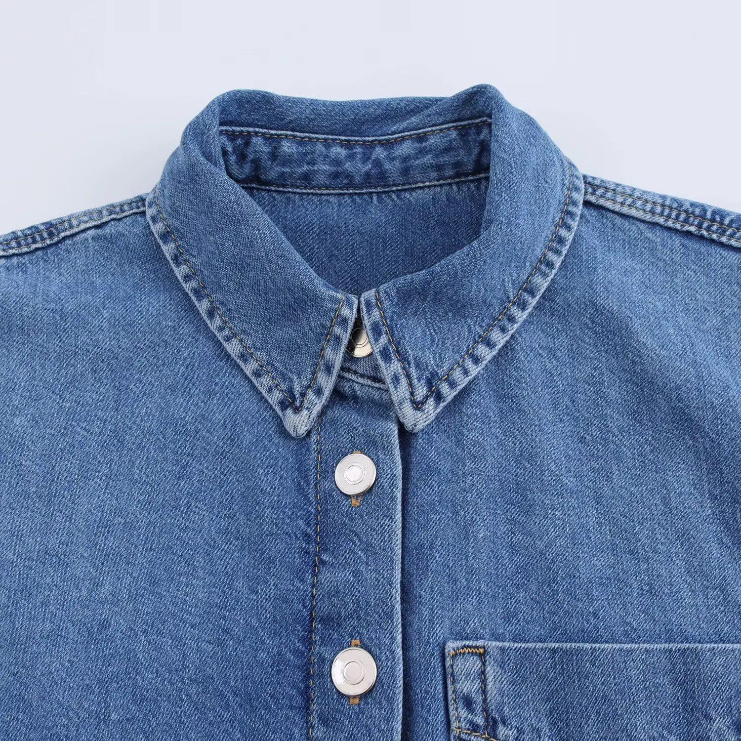 Holiday Daily Selfie Women's Streetwear Solid Color Cotton Polyester Denim Pant Co-ord Set Shorts Sets display picture 10