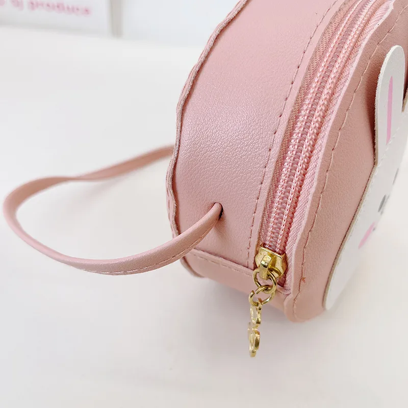 Kid'S Pu Leather Cartoon Bear Cute Round Zipper Crossbody Bag display picture 41