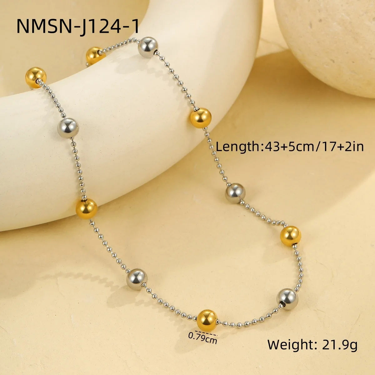 IG Style Casual Simple Style Round 304 Stainless Steel Women's Necklace display picture 3