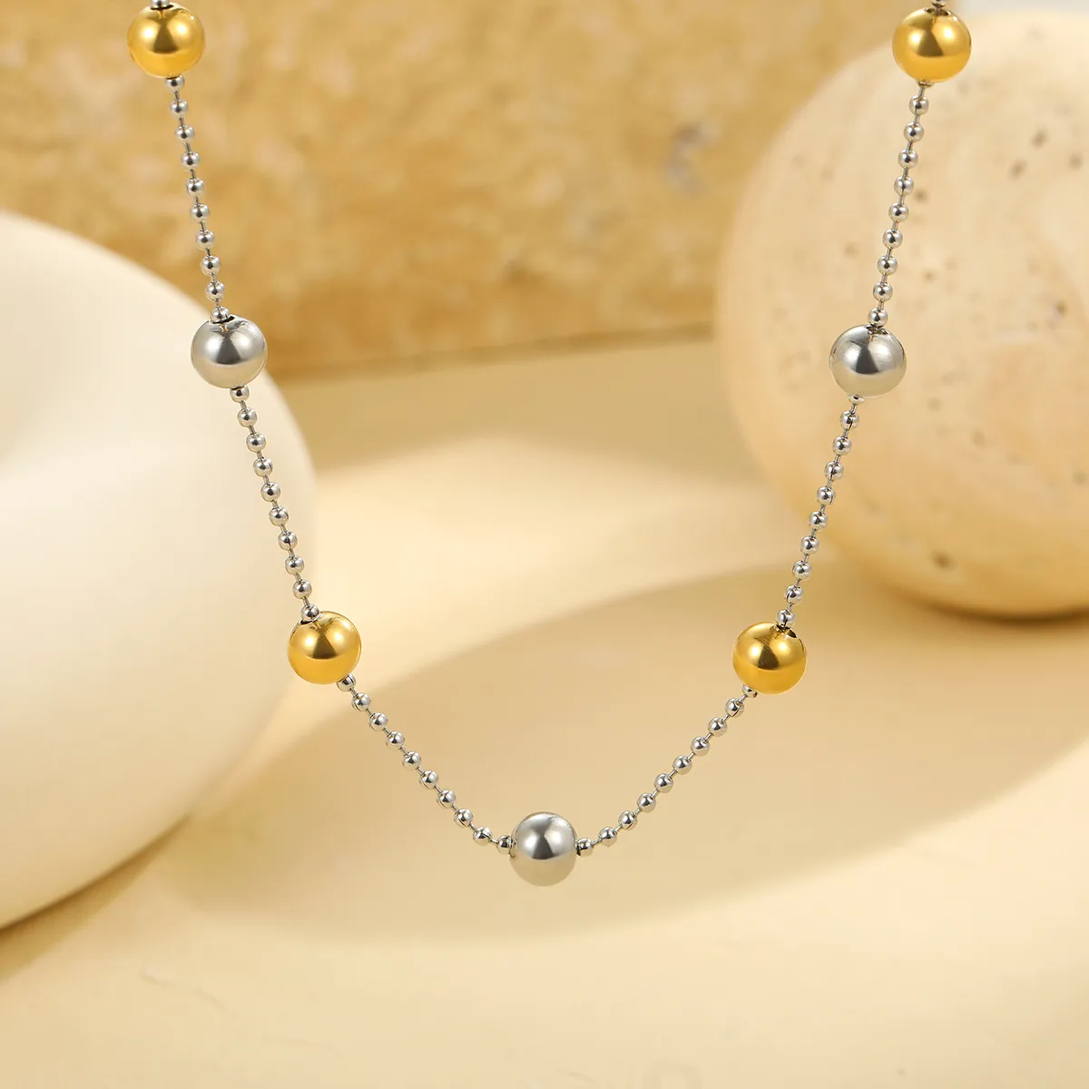 IG Style Casual Simple Style Round 304 Stainless Steel Women's Necklace display picture 5