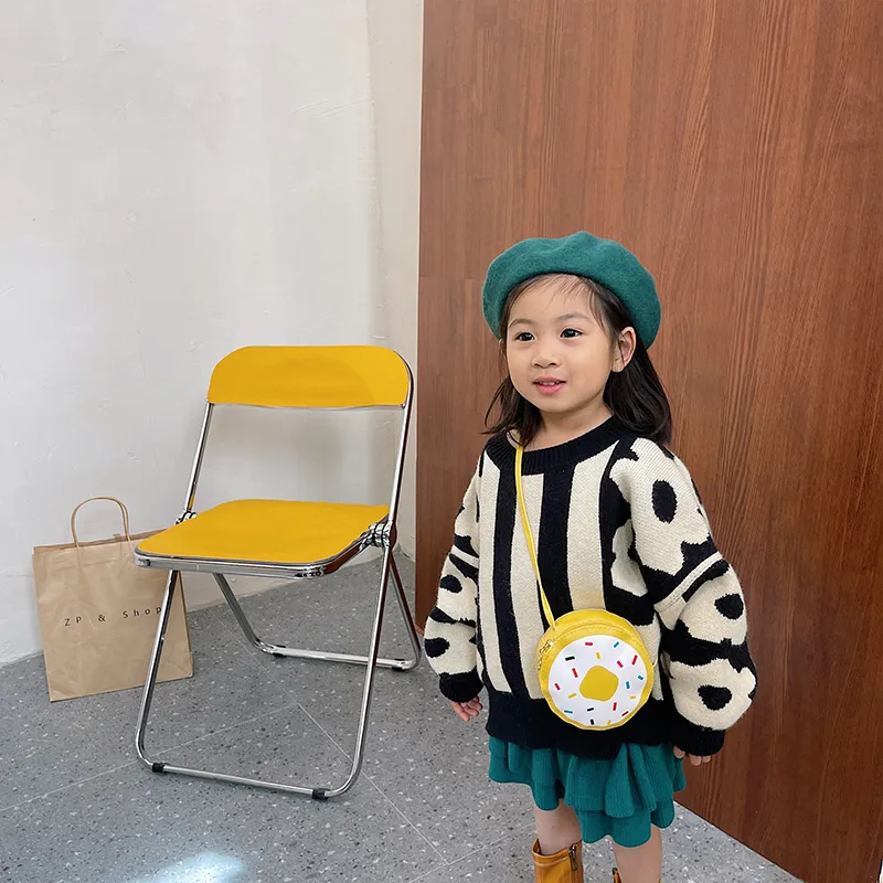 Kid'S Pu Leather Donuts Cute Round Zipper Shoulder Bag Crossbody Bag display picture 17