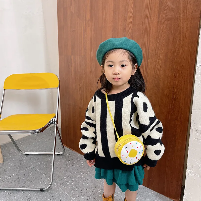 Kid'S Pu Leather Donuts Cute Round Zipper Shoulder Bag Crossbody Bag display picture 20