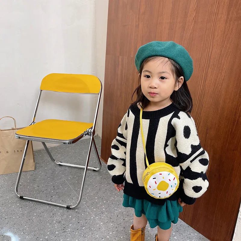 Kid'S Pu Leather Donuts Cute Round Zipper Shoulder Bag Crossbody Bag display picture 69