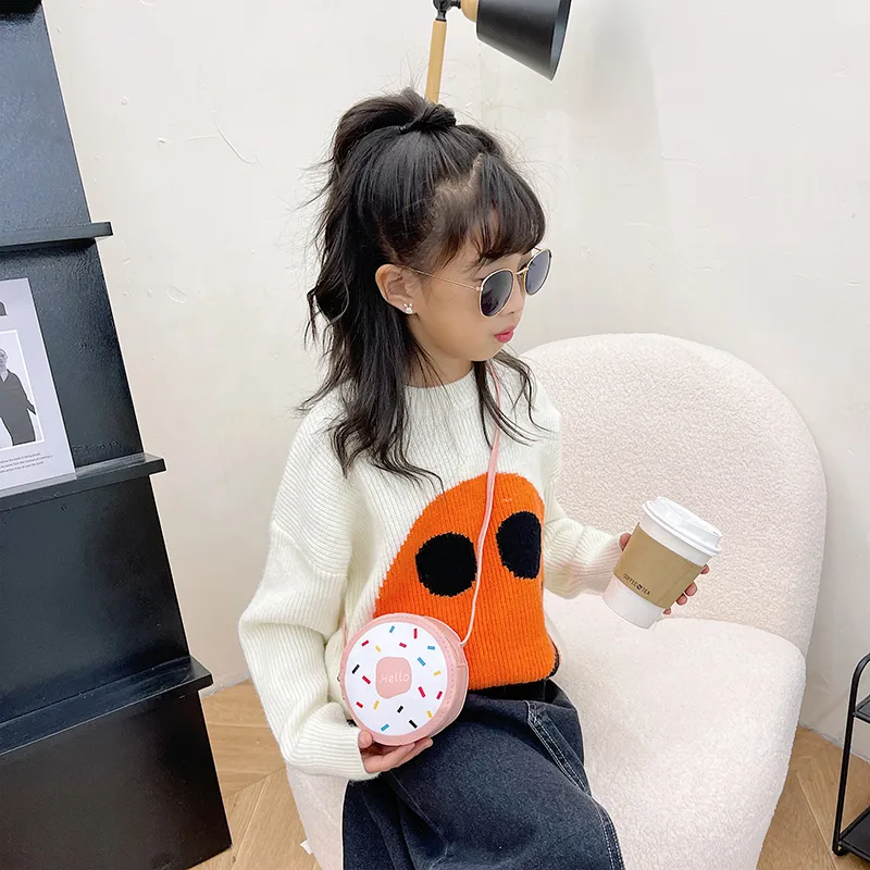 Kid'S Pu Leather Donuts Cute Round Zipper Shoulder Bag Crossbody Bag display picture 52