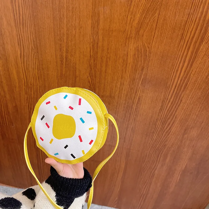 Kid'S Pu Leather Donuts Cute Round Zipper Shoulder Bag Crossbody Bag display picture 45