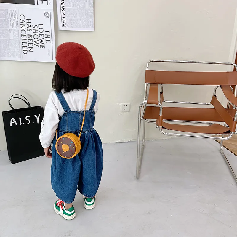 Kid'S Pu Leather Donuts Cute Round Zipper Shoulder Bag Crossbody Bag display picture 15