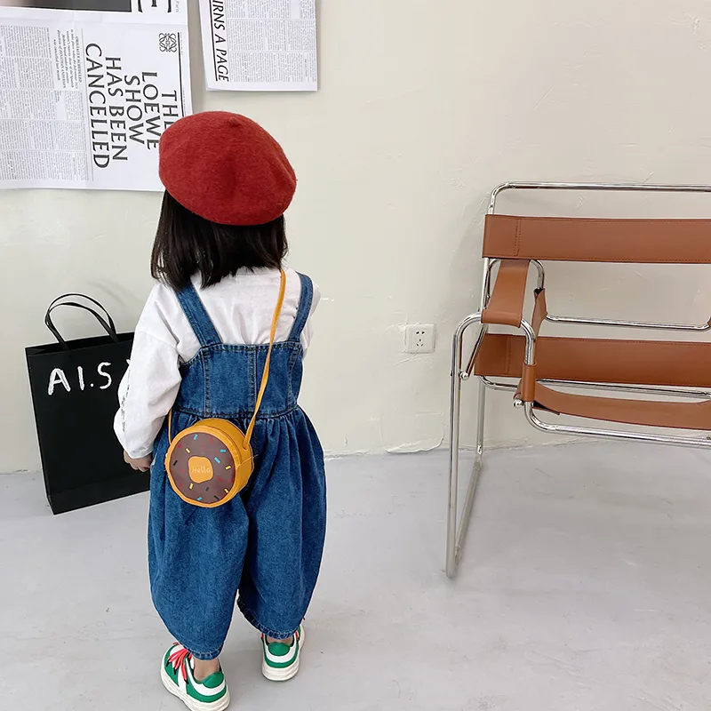 Kid'S Pu Leather Donuts Cute Round Zipper Shoulder Bag Crossbody Bag display picture 57