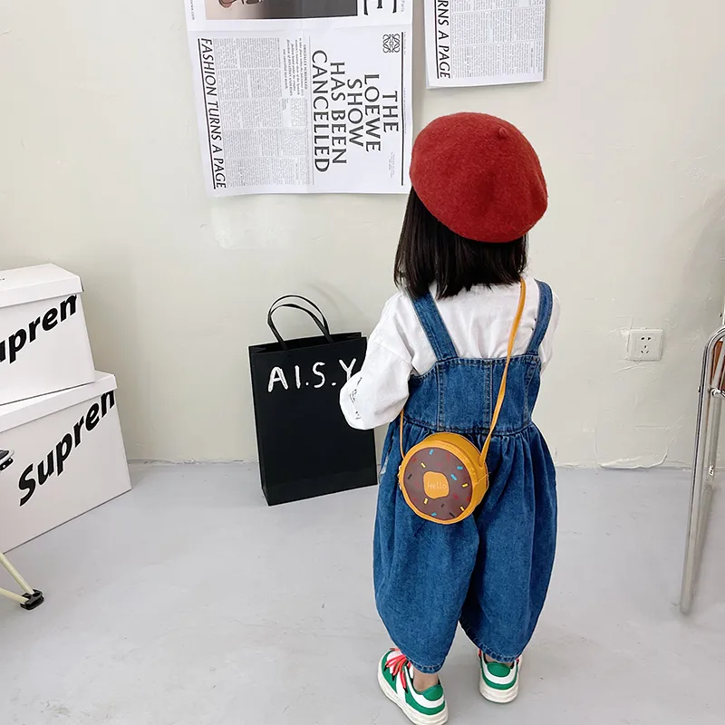 Kid'S Pu Leather Donuts Cute Round Zipper Shoulder Bag Crossbody Bag display picture 22