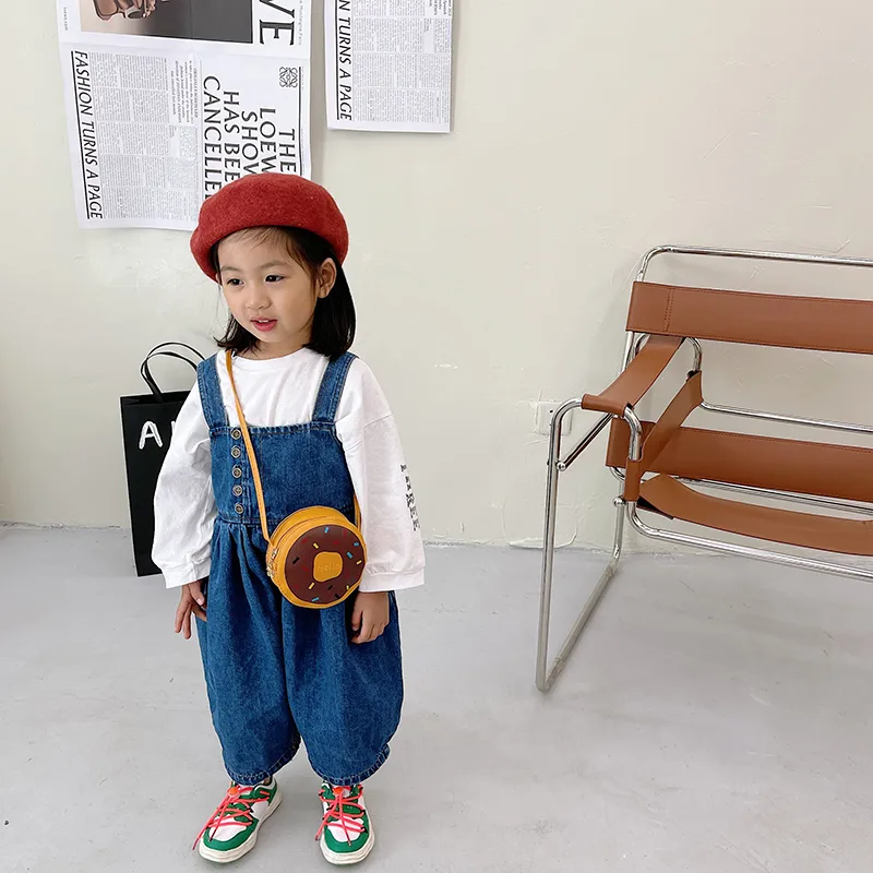Kid'S Pu Leather Donuts Cute Round Zipper Shoulder Bag Crossbody Bag display picture 65