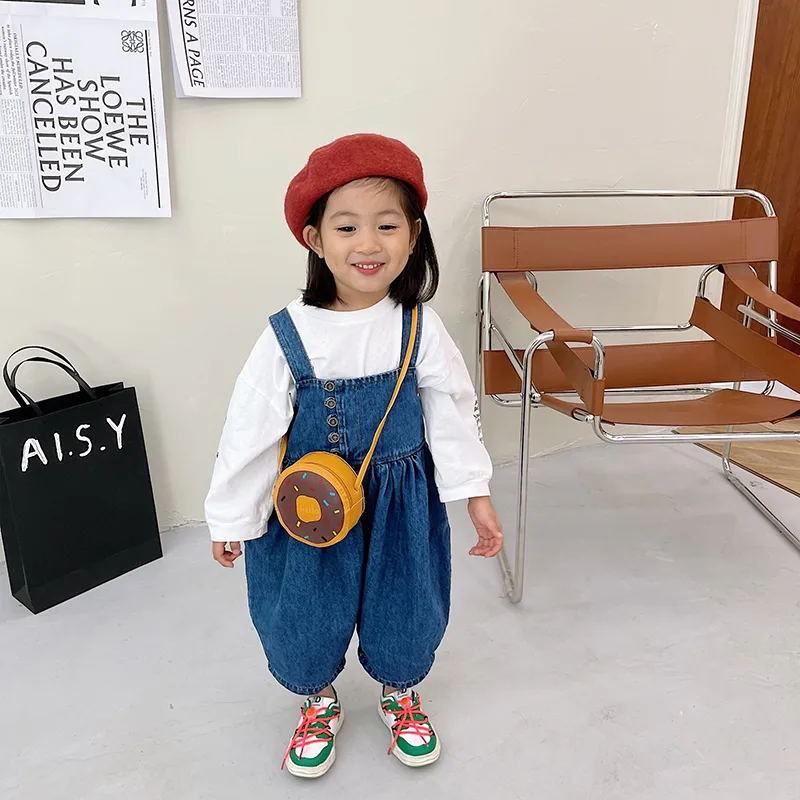 Kid'S Pu Leather Donuts Cute Round Zipper Shoulder Bag Crossbody Bag display picture 44