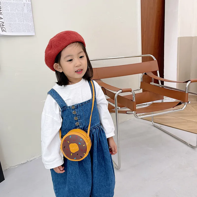 Kid'S Pu Leather Donuts Cute Round Zipper Shoulder Bag Crossbody Bag display picture 53