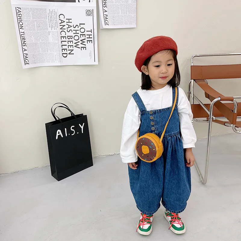 Kid'S Pu Leather Donuts Cute Round Zipper Shoulder Bag Crossbody Bag display picture 54