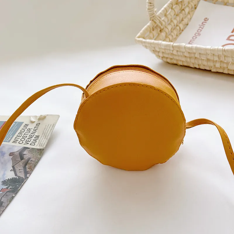 Kid'S Pu Leather Donuts Cute Round Zipper Shoulder Bag Crossbody Bag display picture 71