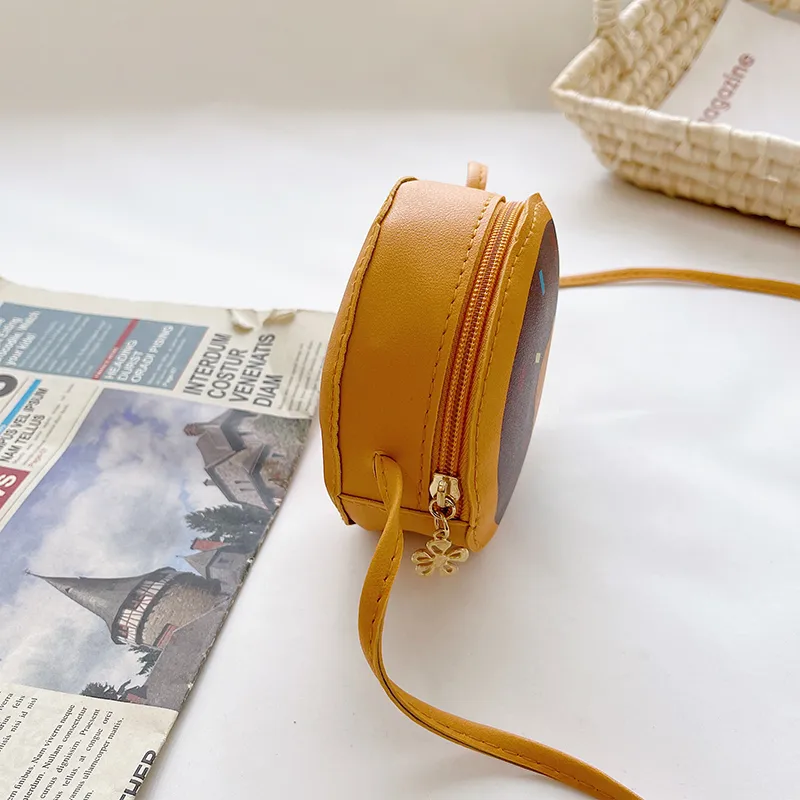 Kid'S Pu Leather Donuts Cute Round Zipper Shoulder Bag Crossbody Bag display picture 72