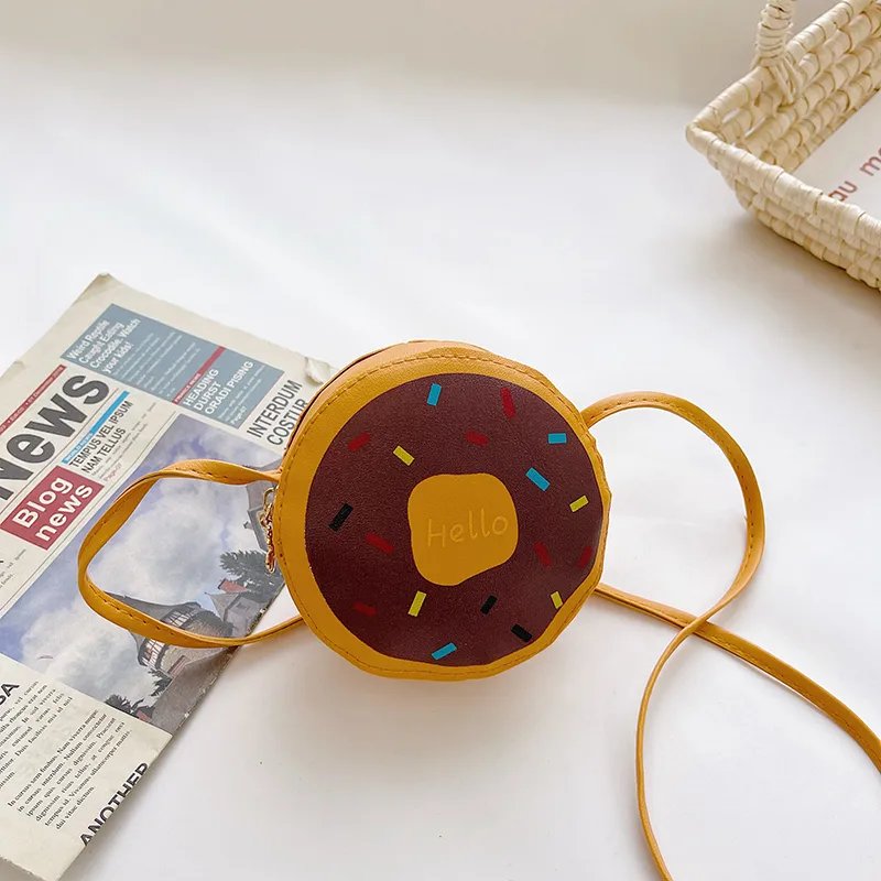 Kid'S Pu Leather Donuts Cute Round Zipper Shoulder Bag Crossbody Bag display picture 106