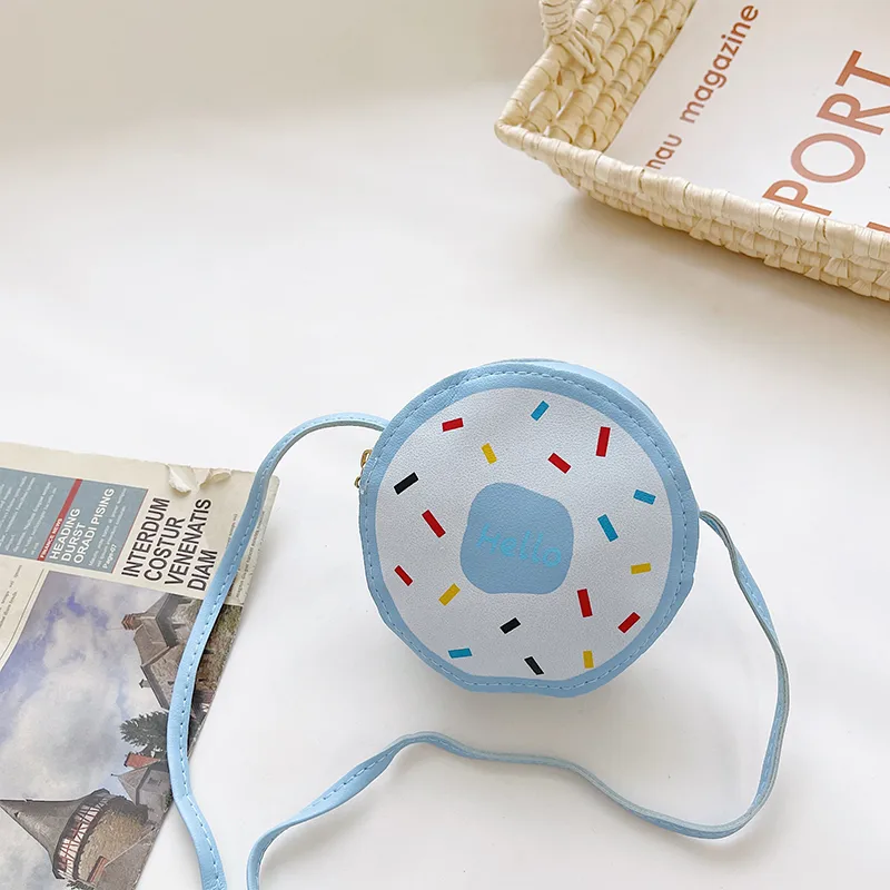 Kid'S Pu Leather Donuts Cute Round Zipper Shoulder Bag Crossbody Bag display picture 89