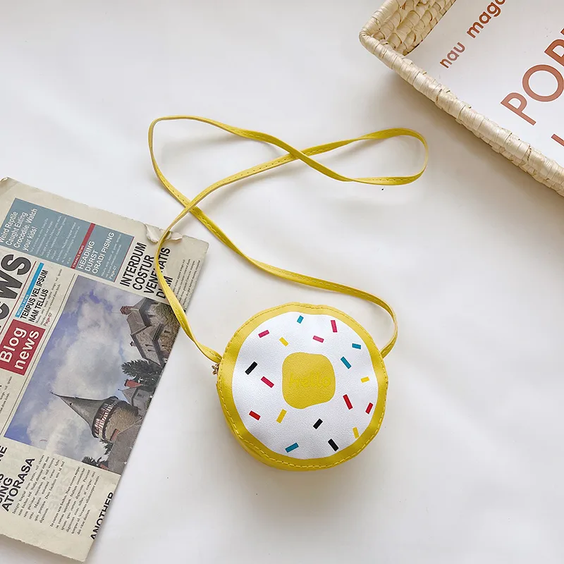 Kid'S Pu Leather Donuts Cute Round Zipper Shoulder Bag Crossbody Bag display picture 91
