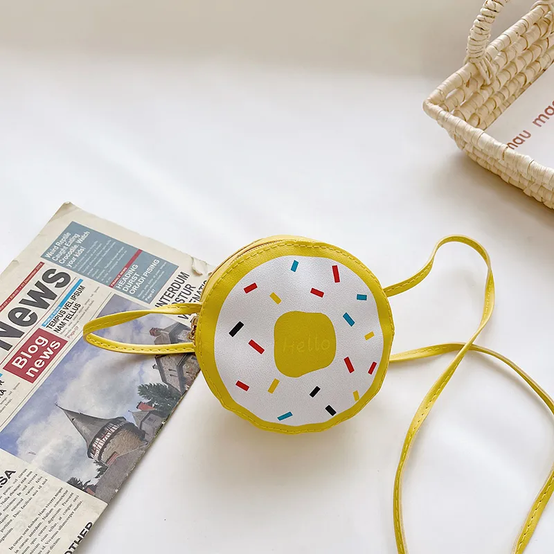 Kid'S Pu Leather Donuts Cute Round Zipper Shoulder Bag Crossbody Bag display picture 87