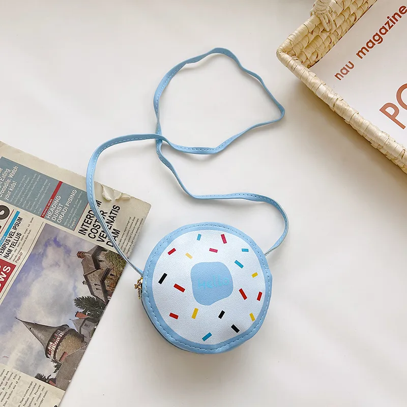 Kid'S Pu Leather Donuts Cute Round Zipper Shoulder Bag Crossbody Bag display picture 88