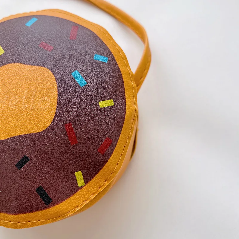 Kid'S Pu Leather Donuts Cute Round Zipper Shoulder Bag Crossbody Bag display picture 92