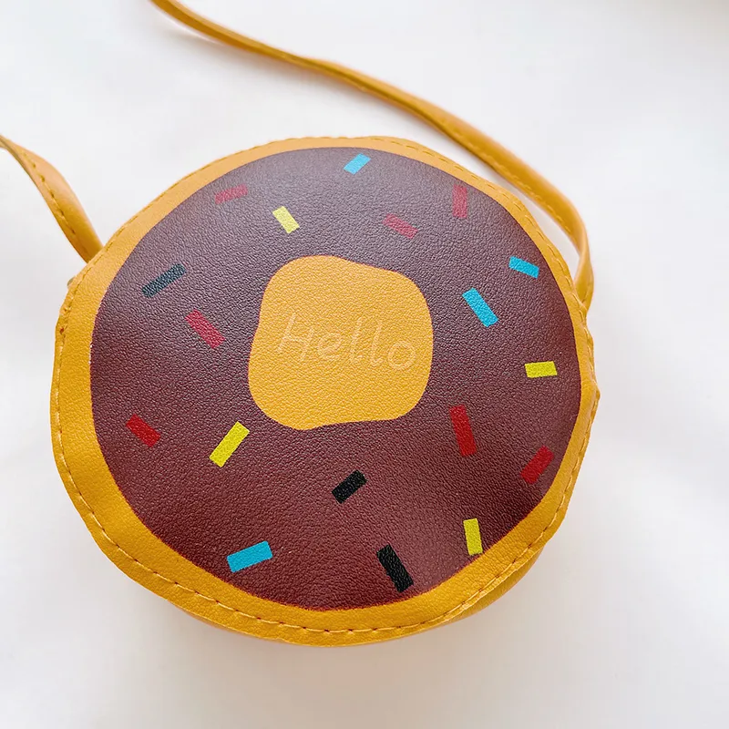 Kid'S Pu Leather Donuts Cute Round Zipper Shoulder Bag Crossbody Bag display picture 96