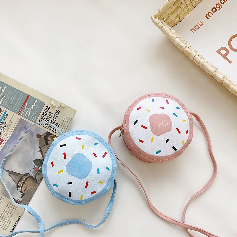 Kid'S Pu Leather Donuts Cute Round Zipper Shoulder Bag Crossbody Bag display picture 90