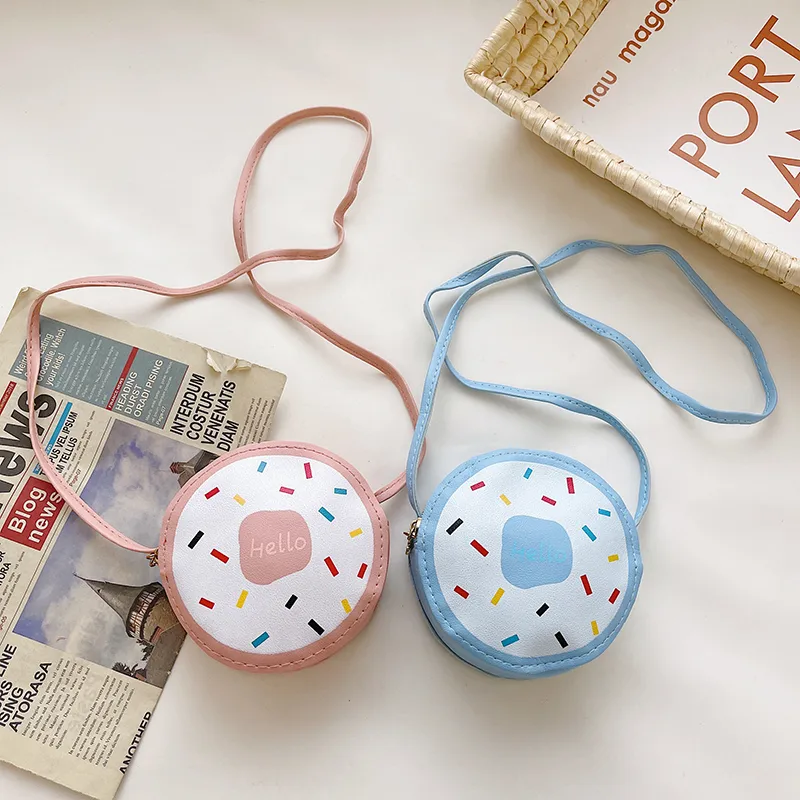 Kid'S Pu Leather Donuts Cute Round Zipper Shoulder Bag Crossbody Bag display picture 97