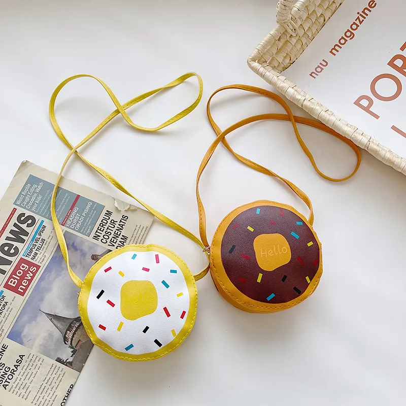 Kid'S Pu Leather Donuts Cute Round Zipper Shoulder Bag Crossbody Bag display picture 104